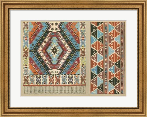 Framed Turkish Carpet Design Print