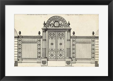 Framed Neufforge Gate IV Print