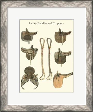 Framed Ladies Saddles Print