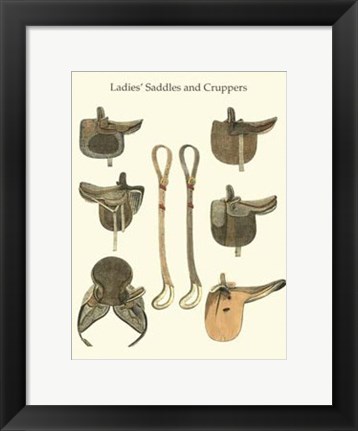 Framed Ladies Saddles Print