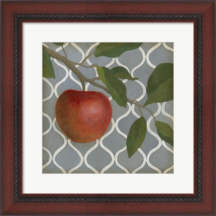 Framed Fruit and Pattern III Print