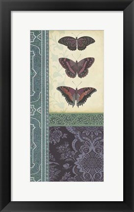 Framed Butterfly Brocade I Print