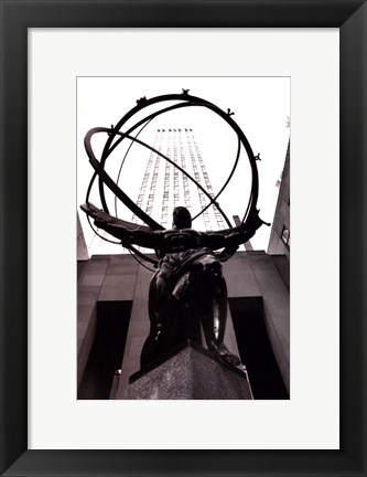Framed Atlas at Rockefeller Center Print