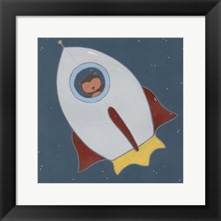 Framed Monkeys in Space II Print