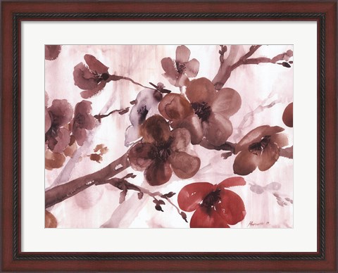 Framed Blossom Poetry I Print