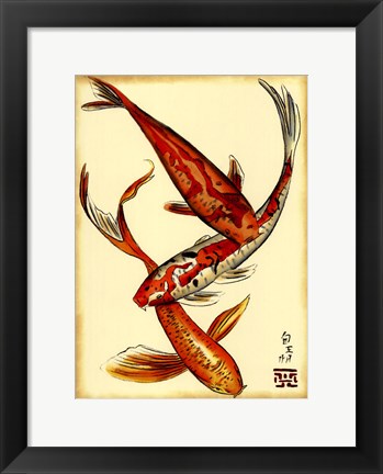 Framed Koi Fish II Print