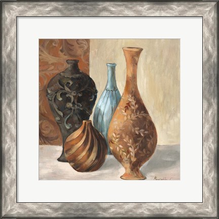 Framed Spa Vases I Print
