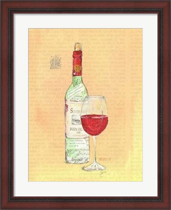 Framed Wine Collage II Print