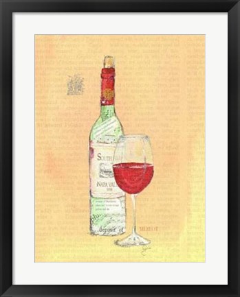 Framed Wine Collage II Print