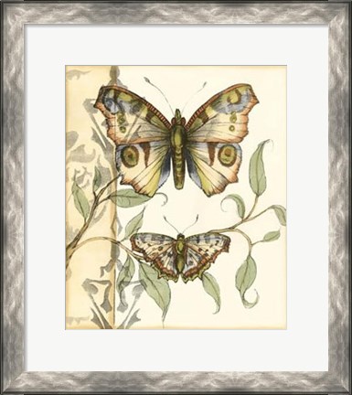 Framed Tandem Butterflies I Print