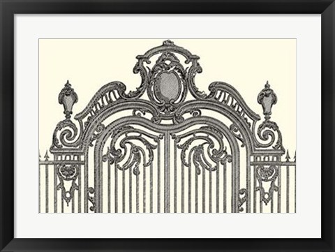 Framed Antique Briseux Gate II Print