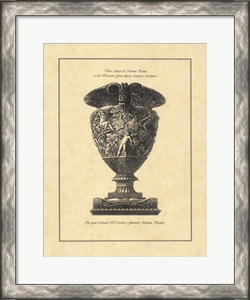 Framed Vintage Harvest Urn I - Vaso Antico Print