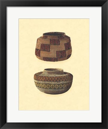 Framed Hand Woven Baskets III Print
