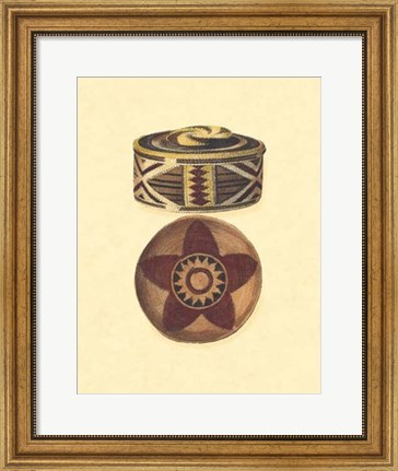 Framed Hand Woven Baskets IV Print