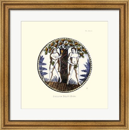 Framed English Delft Dish Print