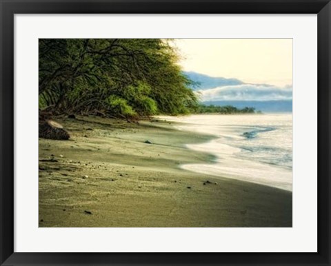 Framed Lonely Beach Print