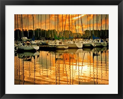 Framed Marina Sunrise I Print