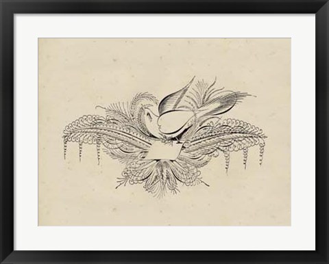 Framed Victorian Quill I Print