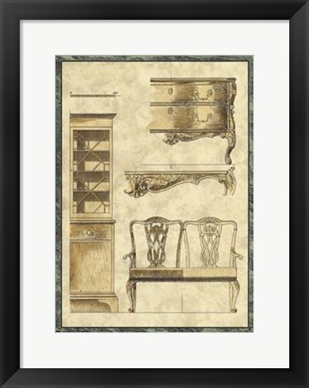 Framed Chippendale Furniture I Print