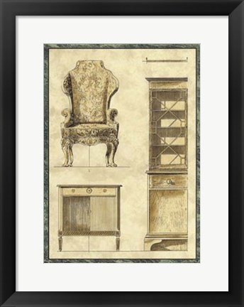 Framed Chippendale Furniture II Print