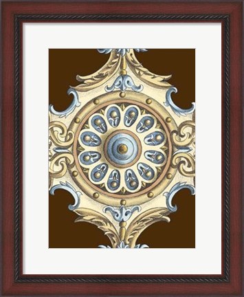 Framed Ornamental Rosette II Print