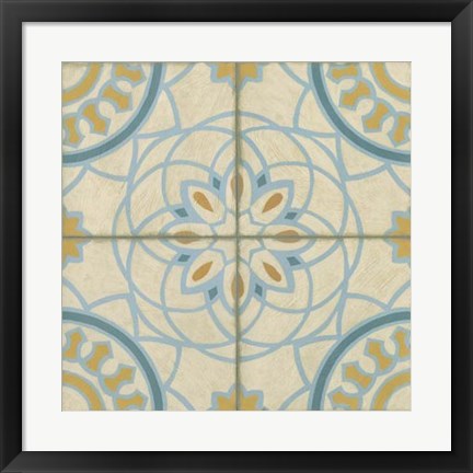 Framed No Embellish* Old World Tiles IV Print