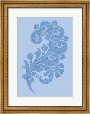 Framed Porcelain Blue Motif II Print