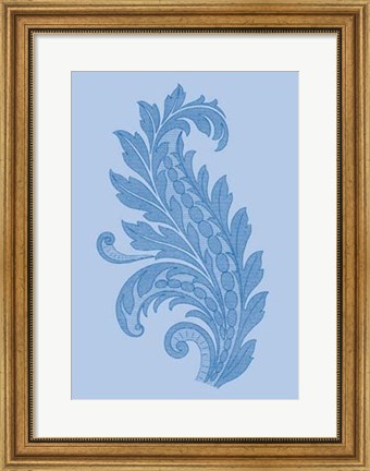 Framed Porcelain Blue Motif III Print