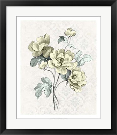 Framed Victorian Blooms I Print