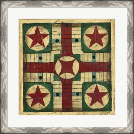 Framed Antique Parcheesi Print