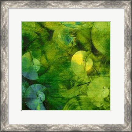 Framed Nautilus in Green II Print