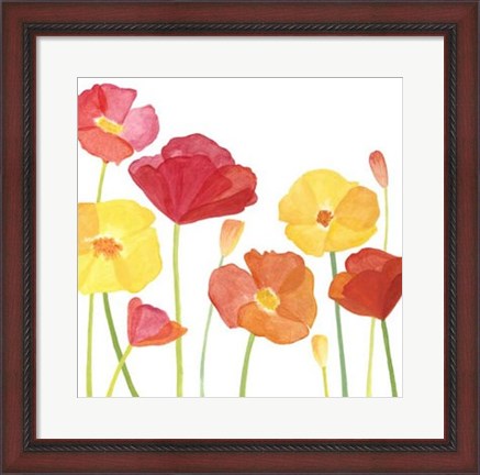 Framed Simply Poppies I Print