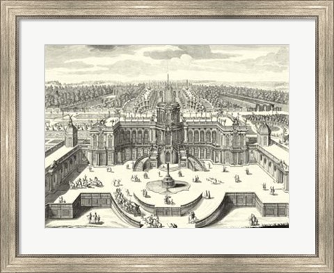 Framed Fountains of Versailles II Print