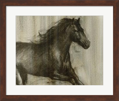 Framed Dynamic Stallion I Print