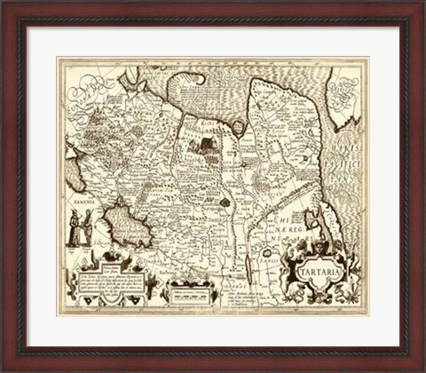 Framed Antiquarian Map IV Print