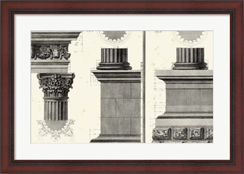 Framed Cornice Tempio di Vesta Print