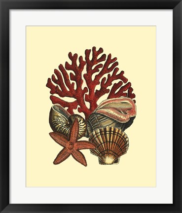 Framed Coral Medley I Print