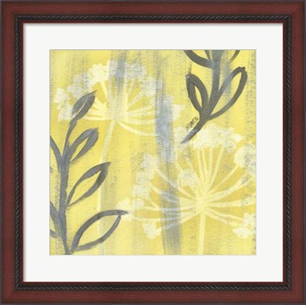 Framed Saffron Floral I Print