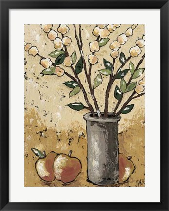 Framed Leaves &amp; Apples Print