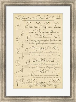 Framed Alphabet Sampler III Print