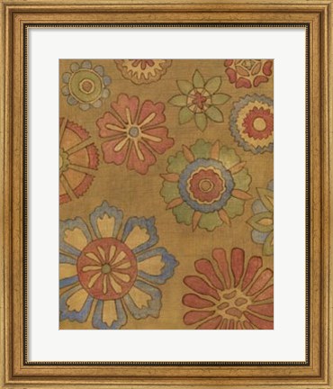 Framed Pinwheel Blossoms I Print