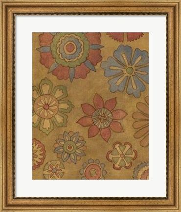 Framed Pinwheel Blossoms II Print