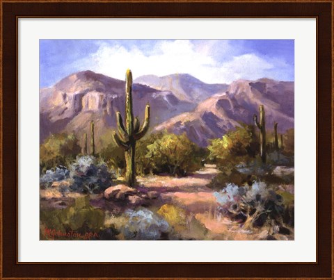 Framed Catalina Mountain Foothills Print