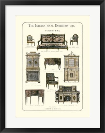 Framed Furniture 1876 Print