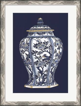 Framed Blue &amp; White Porcelain Vase II Print