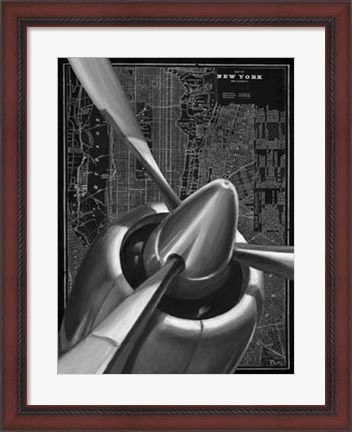 Framed Vintage Plane I Print