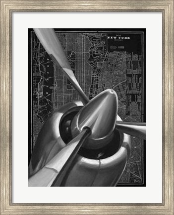 Framed Vintage Plane I Print