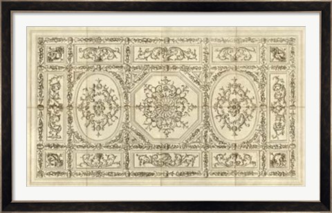 Framed Ornamental Ceiling Design Print