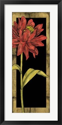 Framed Floral Inset I Print