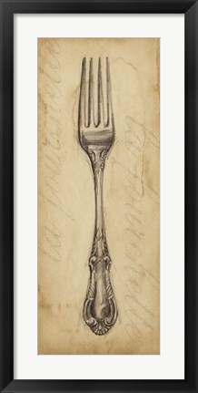 Framed Antique Fork Print